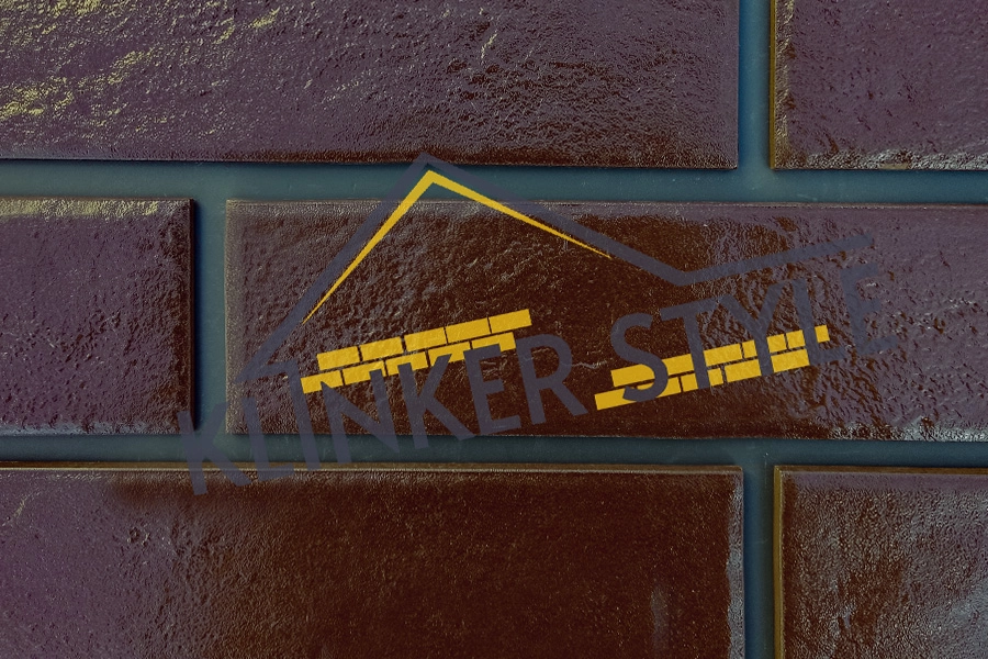 Клинкерная плитка для термопанелей Sundown Marrone глянец структура